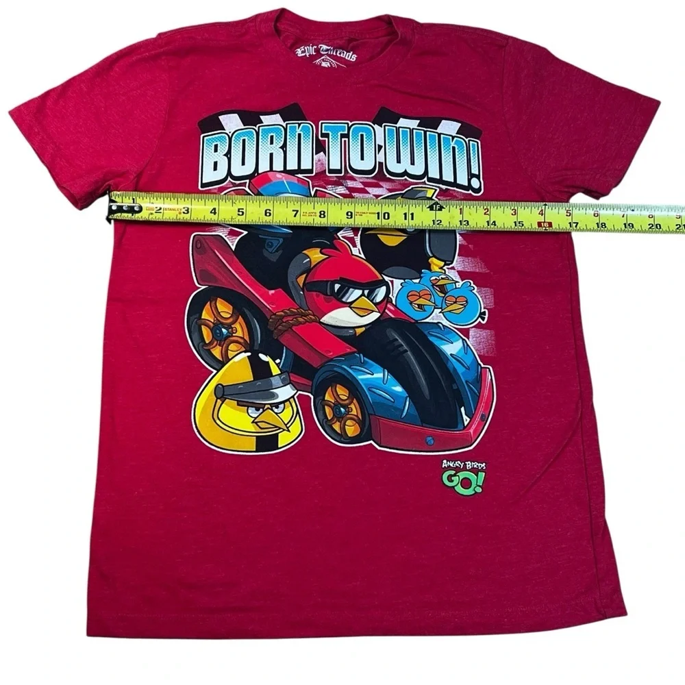 Epic Threads Angry Birds Red Graphic Short Sleeve T-Shirt | Size Youth Large